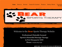 Tablet Screenshot of bearsportstherapy.com